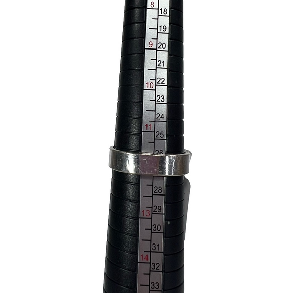 Amethyst 925 Triple Stone Gemstone Silver Ring - Picture 5 of 6